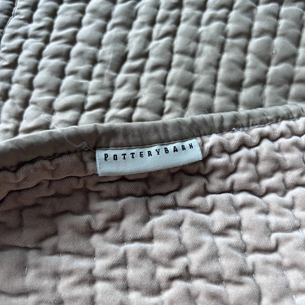 Pottery Barn Queen‎ Quilt Reversible Velvet Silk Cotton 90